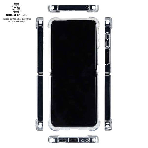 NBA Toronto Raptors Distressed Galaxy Z Flip6 Clear Case
